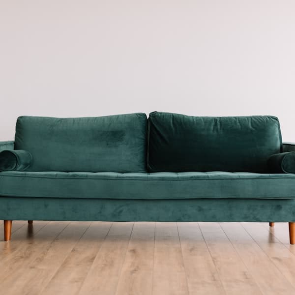 Modern Emerald Velvet Sofa